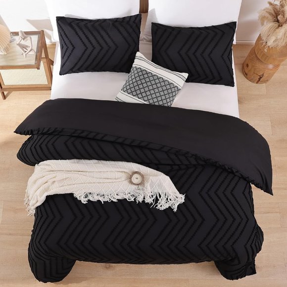 Chevron Texture Pumpkin Terra Cotta King Size Comforter Set Bedding Orange New - Picture 12 of 14